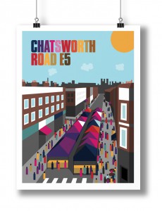 Chatsworth Road Market Poster