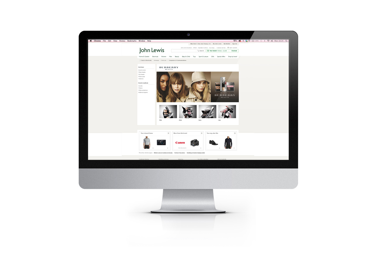 John Lewis - web design