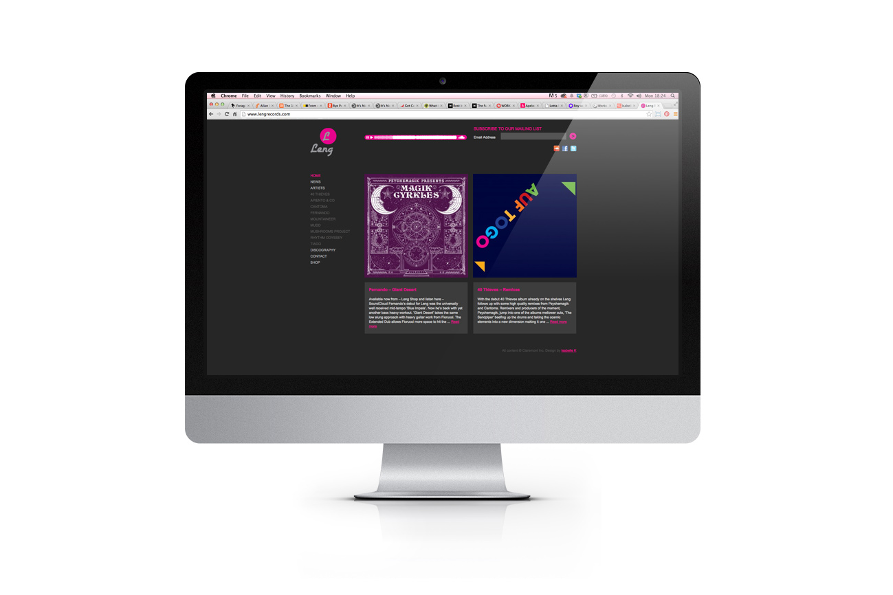 Leng Records - website design and development